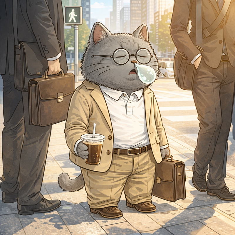 Citizen Profile: Salaryman Papa Cat (The Corporate Survivor)